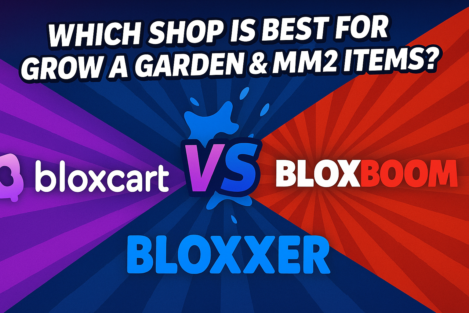 Bloxxer.gg vs Bloxcart & BloxBoom: Top MM2/Grow A Garden Shop