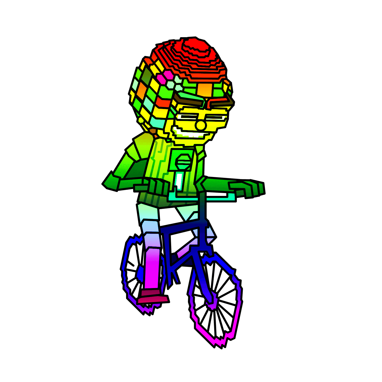 Rainbow Chicleteira Bicicleteira